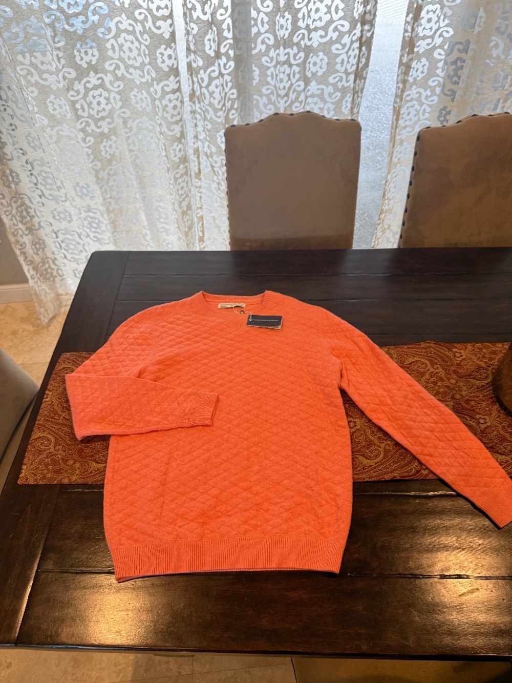 Holderness & Bourne Men's Medium Heathered Sunset The Ward Sweater MSRP $185